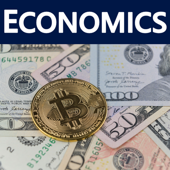 Economics Cover Picture with images of money from around the world.