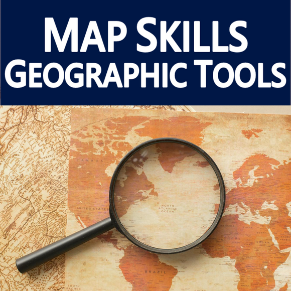 Cover picture for Map Skills and Geographic Tools Lessons with a World Map