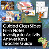 Educational resources with text overlay on a world map background