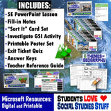 5 Themes of Geography Classify Lesson & WalkAround Activities - MS Digital Resources