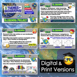 Educational materials for a Globeman project on the Five Themes of Geography with digital and print versions.
