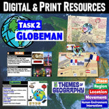 5 Themes of Geography Research Project - GlobeMan PBL Activity - MS Digital Resources