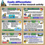 5 Themes of Geography Research Project - City Mosaic Activity | Print & Digital