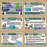 5 Themes of Geography Research Project - City Mosaic Activity | Print & Digital