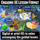 The 5 Themes of Geography United States Lesson & Map Activities - MS Digital Resources