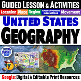 The 5 Themes of Geography United States Lesson & Map Activities - Google Digital Resources