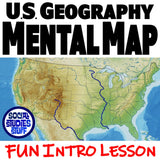 US Geography Intro Lesson - United States Map Skills Practice | Print & Digital