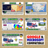 US Geography Intro Lesson - United States Map Skills Practice | Print & Digital