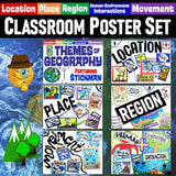 The 5 Themes of Geography Word Wall - Classroom Display Posters - MS Resources