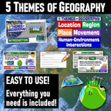 The 5 Themes of Geography Word Wall - Classroom Display Posters - MS Resources