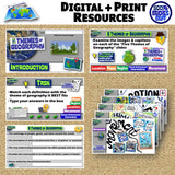 5 Themes of Geography Poster Set - Classroom Word Wall Display | Print & Digital