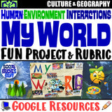 Digital My World Project & Rubric Culture and Geography PBL Social Studies Stuff Google Lesson Resources