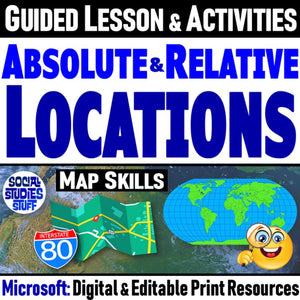 Types of Location Map Skills Practice Social Studies Stuff Lesson Resources Absolute and Relative