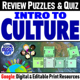 Intro to Culture Vocab Puzzle Review and Quiz Social Studies Stuff Lesson Resources