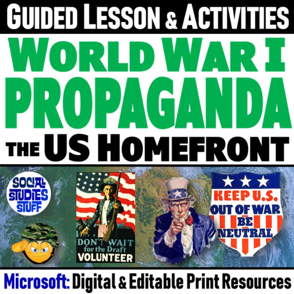 US Enters World War 1 Social Studies Stuff WWI United States Lesson Resources