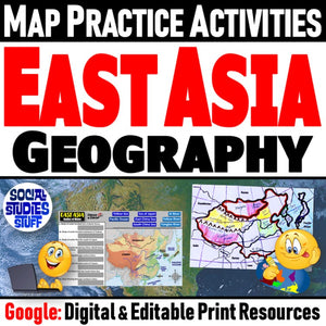 Digital East Asia Map Practice Social Studies Stuff Google Lesson Resources