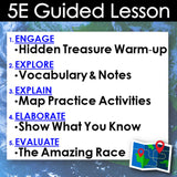 5E Guided Lesson structure with activities on a blue background