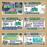 Absolute & Relative Locations Lesson - Map Skills Practice | Print & Digital