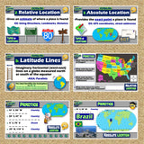 Absolute & Relative Locations Lesson - Map Skills Practice | Print & Digital
