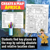 Africa Create a Map Worksheet - Africa Geography Activity - Microsoft Resource