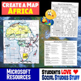 Africa Create a Map Worksheet - Africa Geography Activity - Microsoft Resource