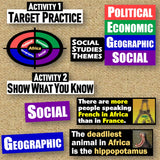 Africa PEGS Factors Lesson - Politics Economy Geography Social | Print & Digital