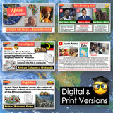 Educational materials about African cultures in 'Black Panther' with digital and print versions.