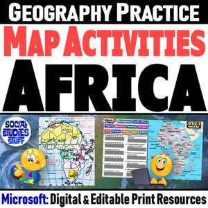 African Geography & Africa Map Skills Practice Activities - Microsoft Digital Resources