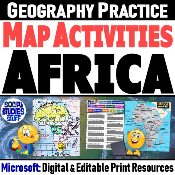 African Geography & Africa Map Skills Practice Activities - Microsoft Digital Resources