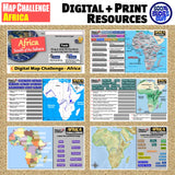 Africa Geography Mapping Challenge - Countries, Capitals & Landforms