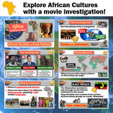 African Cultures Lesson + Movie Investigation Activity | Geography of Africa
