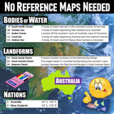 Australia Geography Activity - Australia Create a Map Oceania Worksheet - Microsoft Resource