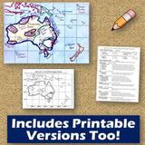 Australia Geography & Oceania Map Skills Practice Activities - Microsoft Digital Resources