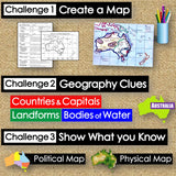 Australia & Oceania Mapping Challenge - Countries, Capitals & Landforms