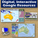 Australia Geography & Oceania Map Skills Practice Activities - Google Digital Resources