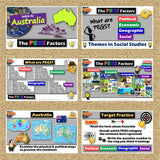 Australia Oceania PEGS Factors Lesson - Geography & Culture | Print & Digital