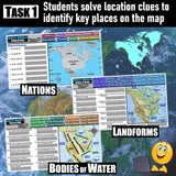 North America Digital Map Practice Activities Social Studies Stuff Google USA Canada Mexico Lesson Resources