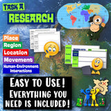 Five Themes of Geography Mosaic Project and Rubric Social Studies Stuff 5 Themes Lesson Resources