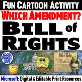 The Bill of Rights in Cartoons Constitution Activity & Worksheet - Microsoft Digital Resource