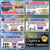 Educational materials on the Bill of Rights with digital and print versions displayed.