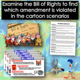 Bill of Rights Activity - Cartoons & Constitution Analysis | Print & Digital