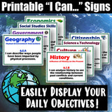 I Can Statements and Signs World Cultures 6th Grade TEKS Social Studies Stuff Lesson Resources