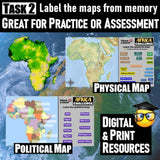 Africa Map Practice Activities Social Studies Stuff Google Lesson Resources