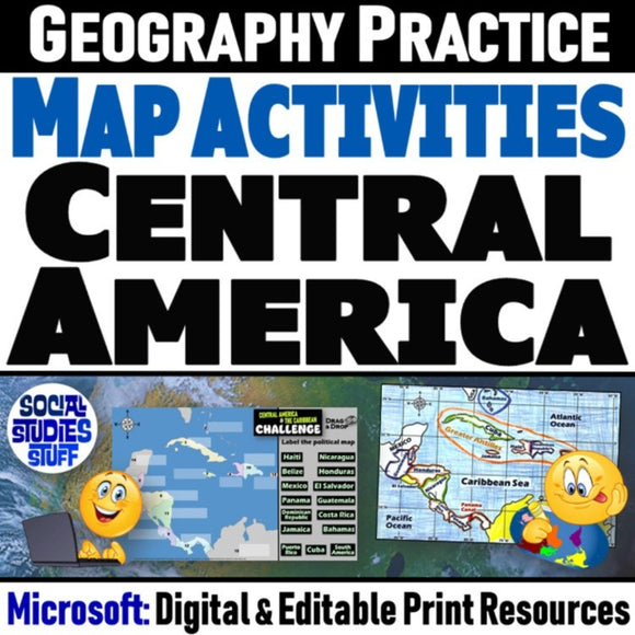 Central America Geography & Map Skills Practice Activities - Microsoft Digital Resources