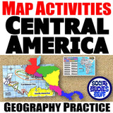 Central America Mapping Challenge - Countries, Capitals & Landforms