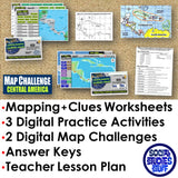 Central America Mapping Challenge - Countries, Capitals & Landforms