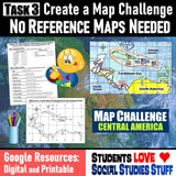 Central America Geography & Map Skills Practice Activities - Google Digital Resources