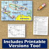 Central America Geography & Map Skills Practice Activities - Google Digital Resources