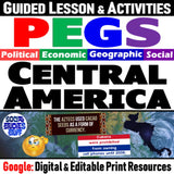 Central America PEGS Factors Lesson - Politics Economy Geography Social - Google Digital Resources