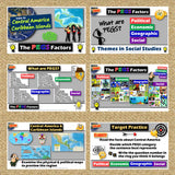 Central America PEGS Factors Lesson - Analysis Activities | Print & Digital